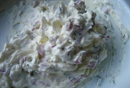 Бутербродный торт с копченым лососем и мягким сыром. 03