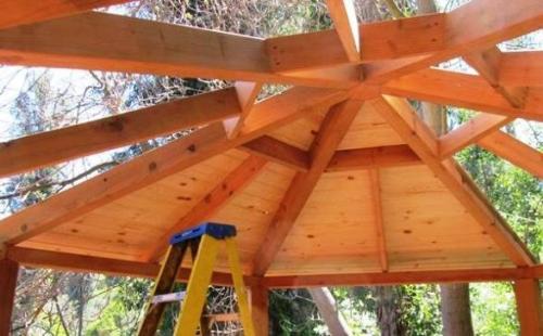 Восьмигранная беседка, сделанная своими руками. 08