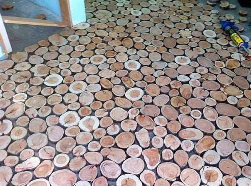 Креативный наливной деревянный пол. 07