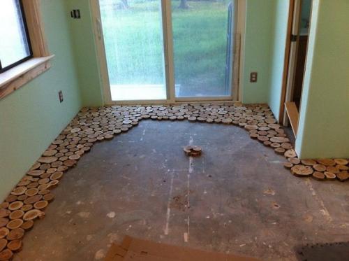 Креативный наливной деревянный пол. 03