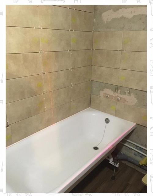 Одписчи поделился своим ремонтом в ванной, оторый сам делал впервые. 06