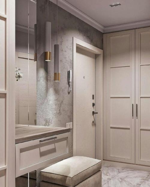 Прихожая в спокойных тонах. 02