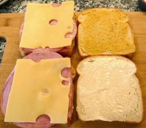 Сэндвич Монте-кристо.  Ингредиенты (на 2 сэндвича: 01 Сэндвич Монте-кристо.  Ингредиенты (на 2 сэндвича: 01