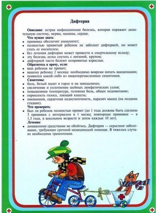 Памятка маме.  Детские болезни. 02