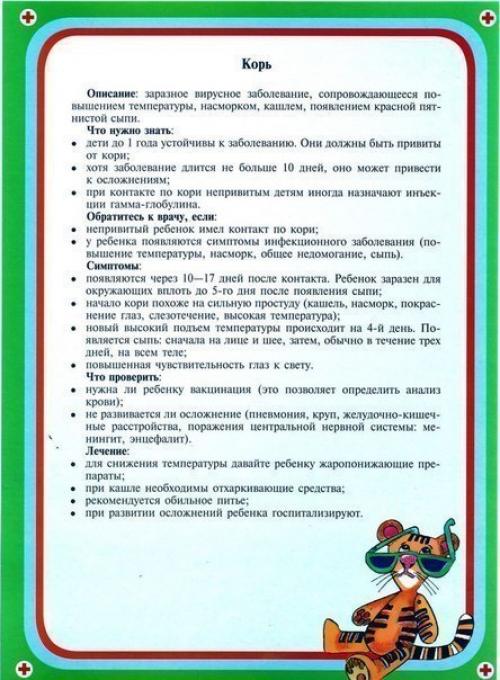 Памятка маме.  Детские болезни. 04