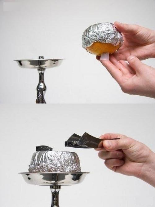 Как сделать кальян на грейпфруте или апельсине. 05