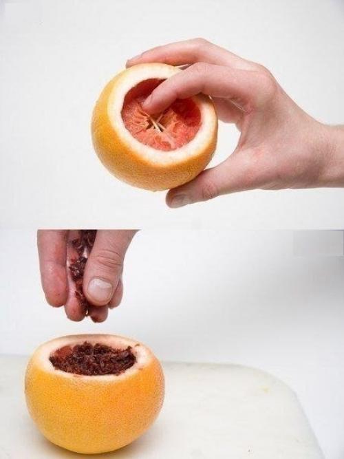 Как сделать кальян на грейпфруте или апельсине. 03
