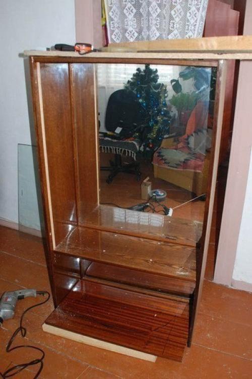 Превращение старого серванта в фальш - камин. 01 Превращение старого серванта в фальш - камин. 01