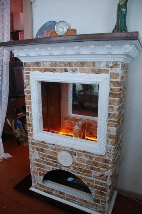 Превращение старого серванта в фальш - камин. 09 Превращение старого серванта в фальш - камин. 09