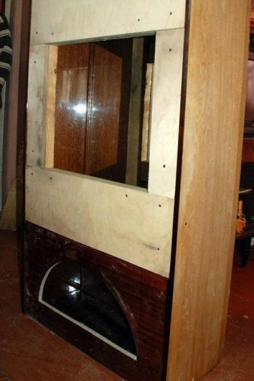 Превращение старого серванта в фальш - камин. 04 Превращение старого серванта в фальш - камин. 04