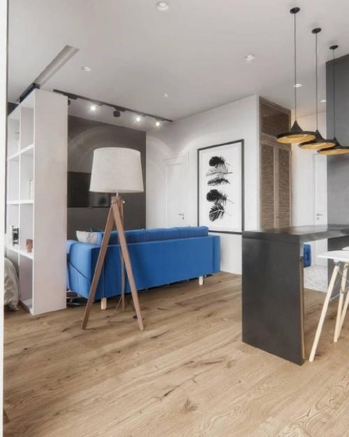 Однокомнатная квартира с яркими акцентами, 43, 5 кв. 01