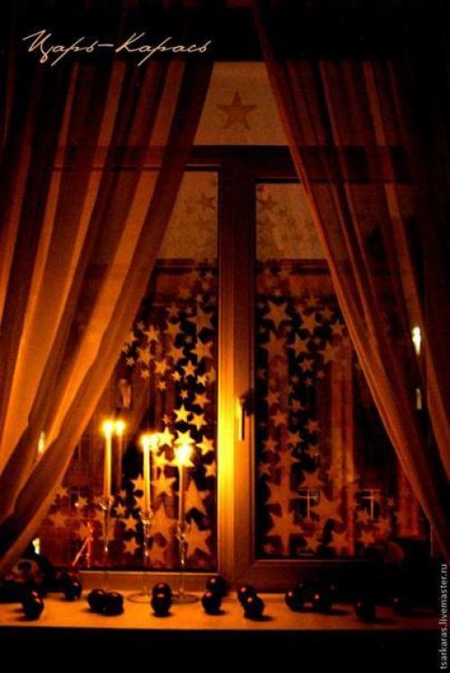 Новогодний декор окон. 05