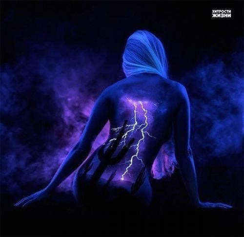 Естественную красоту женского тела фотограф и художник Джон попплтон подчеркивает боди - артом. 01