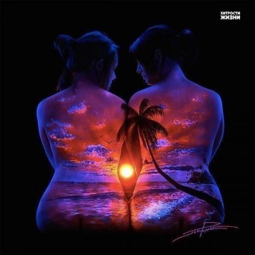 Естественную красоту женского тела фотограф и художник Джон попплтон подчеркивает боди - артом. 09