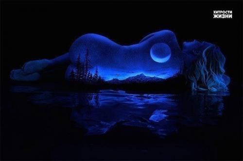 Естественную красоту женского тела фотограф и художник Джон попплтон подчеркивает боди - артом. 07