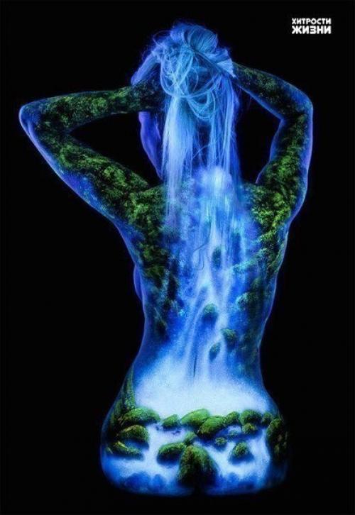 Естественную красоту женского тела фотограф и художник Джон попплтон подчеркивает боди - артом. 02