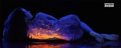 Естественную красоту женского тела фотограф и художник Джон попплтон подчеркивает боди - артом. 08