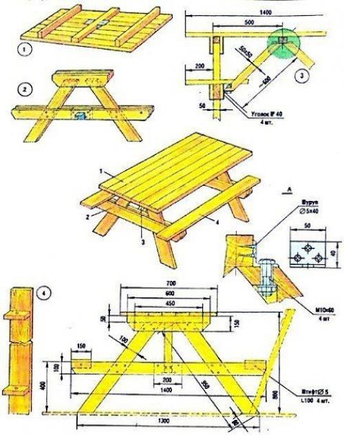 Схемы садовой мебели. 08