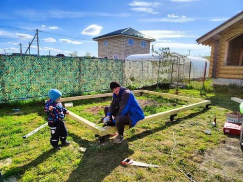 Простая беседка для дачи своими руками. 02