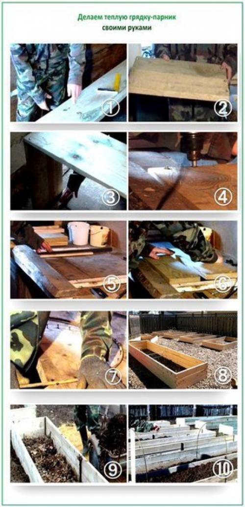 Тёплые грядки в теплицах - четыре самых популярных метода. 04