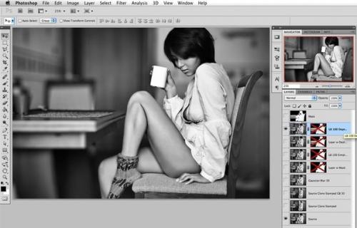 Пример размытия фона в Photoshop. 09