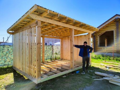 Простая беседка для дачи своими руками. 04