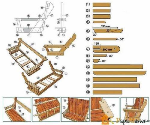 Схемы садовой мебели. 06
