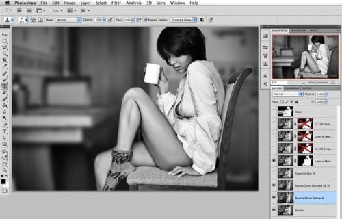 Пример размытия фона в Photoshop. 04