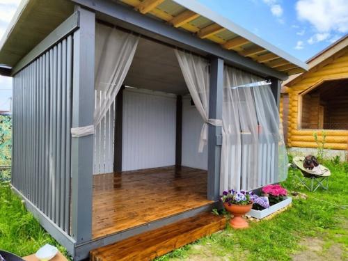 Простая беседка для дачи своими руками. 07