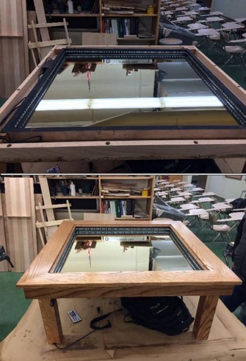 Стол с эффектом иллюзии глубины. 04