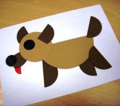 Аппликация из кружочков. 03