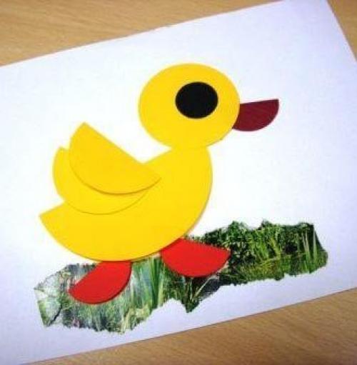 Аппликация из кружочков. 04