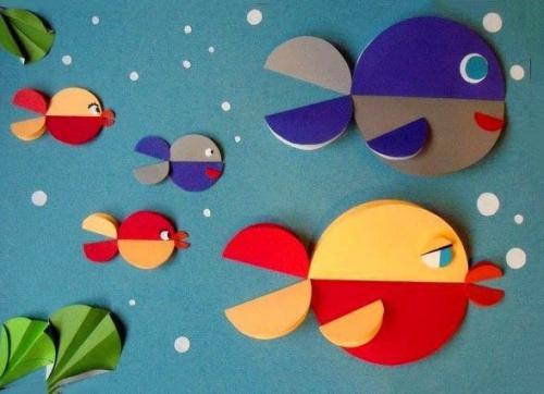 Аппликация из кружочков. 05