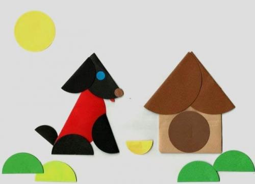 Аппликация из кружочков. 07