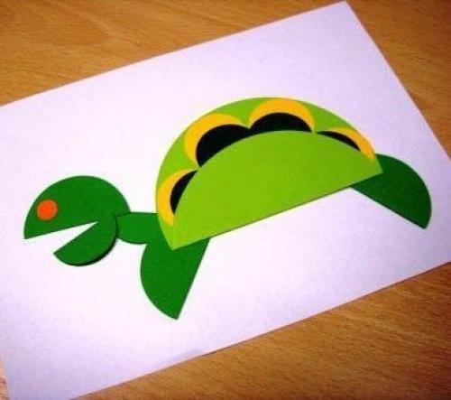 Аппликация из кружочков. 06