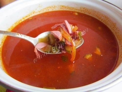 Солянка с колбасой и курицей. 08