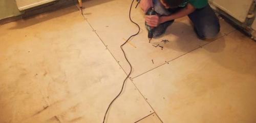 Пол из фанеры по лагам. 08