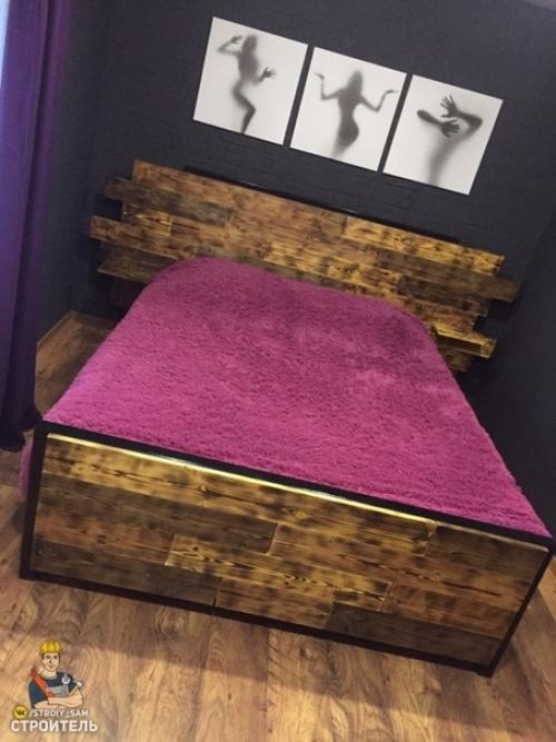 Все выкладывают свои труды, а чем я хуже) смастерил такую вот кровать. 05
