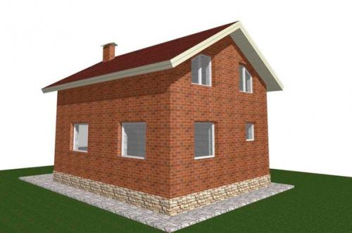 Проект дома из газоблока - общая площадь 130 кв. 01