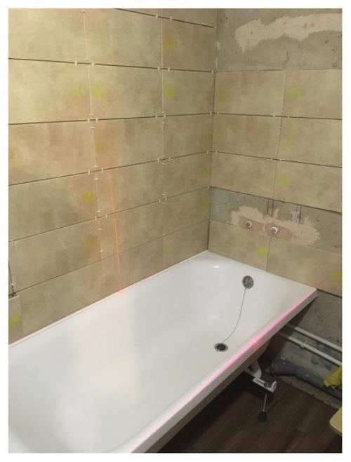 Подписчик поделился своим ремонтом в ванной, который сам делал впервые. 06