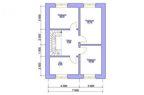 Проект дома из газоблока - общая площадь 130 кв. 06