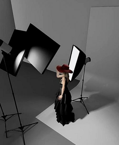 Световая схема и настройки для стильного загадочного портрета. 04