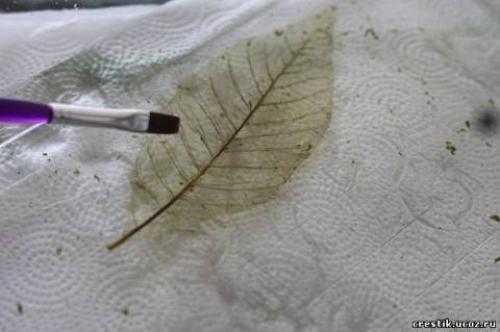 Скелетирование листьев - процесс несложный, но требующий терпения и аккуратности. 06 Скелетирование листьев - процесс несложный, но требующий терпения и аккуратности. 06