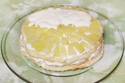 Сметанный торт с фруктами. 03