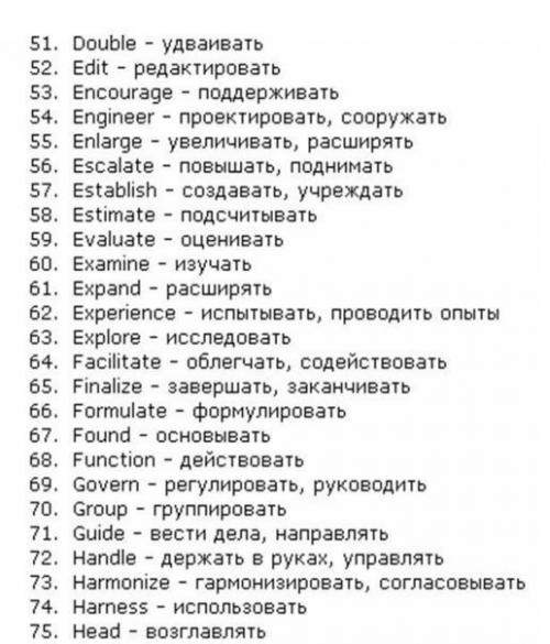 150 основных английских глаголов в алфавитном порядке. 02