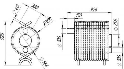 Печь булерьян для отопления бань и дач. 02