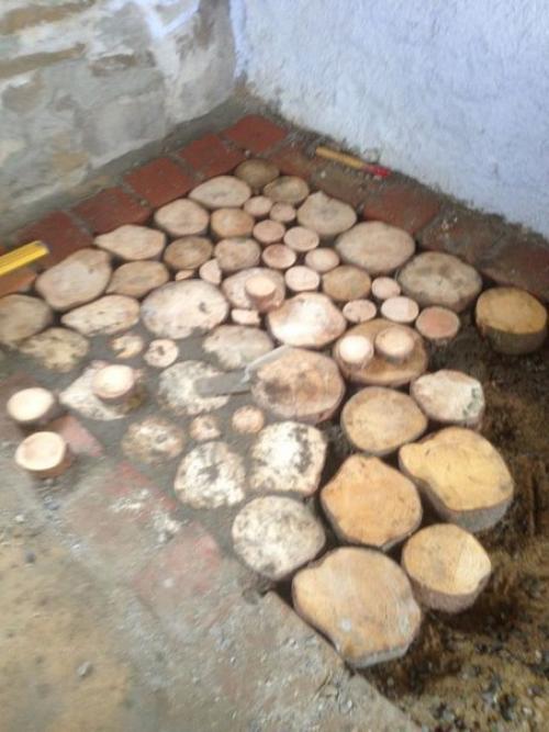 Пол из спилов. 03 Пол из спилов. 03