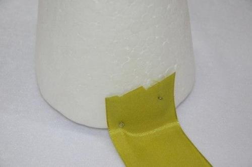 Ёлочка из атласной ленты. 01