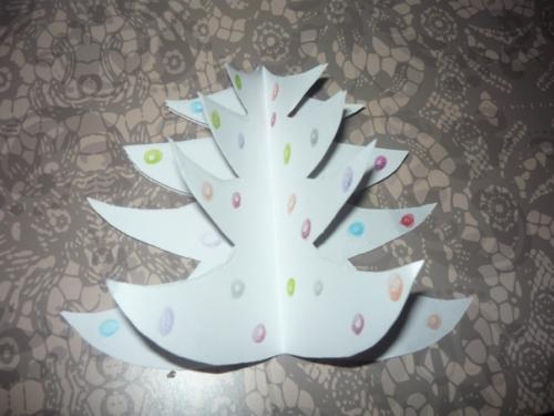 Новогодняя объёмная открытка - аппликация вместе с ребёнком. 04