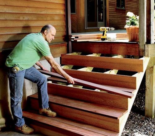 Лестница для террасы - красота своими руками. 01